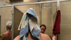 Female wishes for hidden hard sex in shower HD