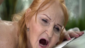 Hard ramming along with chubby granny