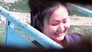 Hairy granny voyeur ass fucking in restroom