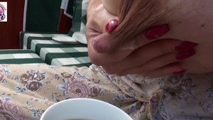 Brunette latina Black Diamond shows huge tits