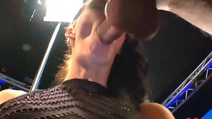 Gangbang together with skinny german brunette