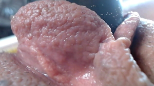 Tight MILF Pink Pussy riding big vibrator