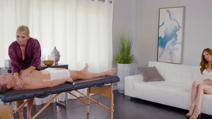 Christie Stevens beside shaved Jillian Janson