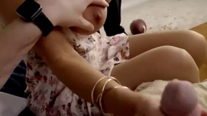 Busty & hottest blonde babe in panties good fuck