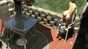 Young amateur pussy fuck outdoors