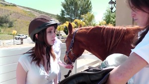 Babe Kara Price pussy licking at the castings