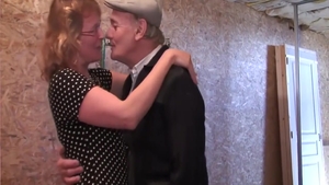 Naughty french granny feels up to getting a facial