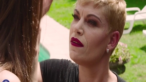 69 with hottest babe in sexy stockings outdoors