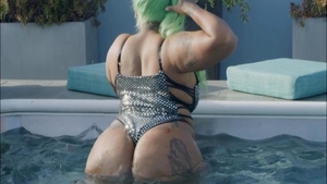 Ebony stepmom Mazzaratie Monica in the swimsuit massage