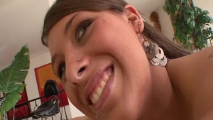 Nailing along with tanned teen chick