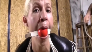 MILF touches big boobs