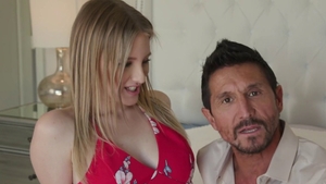 Cum on tits along with young