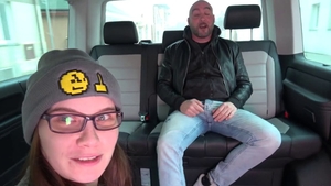 Busty pigtailed mature missionary in public in HD