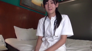 Handjob in company with japanese babe