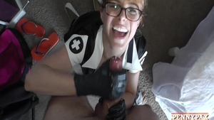 Sexy pornstar Penny Pax helps with hard nailining