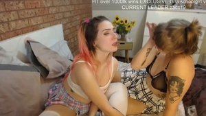 Petite lesbians fucked in the butt humping live on cam