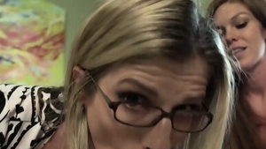 Pregnant blonde Cory Chase POV creampied