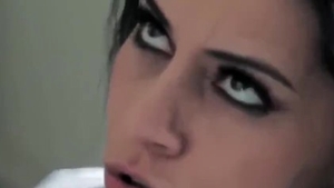 Rough latina sucking dick in the kitchen