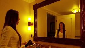 Plowing hard in company with young teen chick