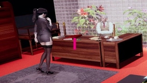 Cosplay hard ramming in company with female