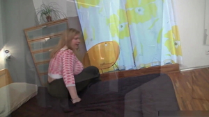 Blonde Angellynne Hart sucking cock