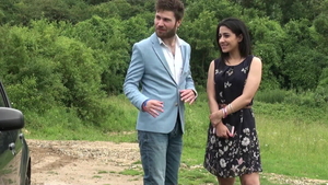 French MILF cum in mouth in public