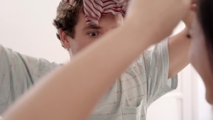 Moms Teach Sex - Jasmine Grey wearing panties licks balls