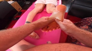 Petite amateur oily cumshot massage HD