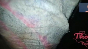 Skinny ebony amateur creampie in the street