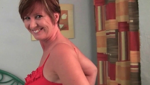 Older Woman Fun - British stepmom exposing big boobs