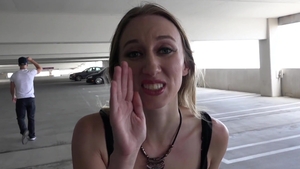 Real MILFs Hot MILF Sucks A Big Cock In A Public Garage