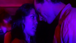 Ebony stepmom exposing natural boobs