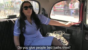 Mature gets plowed in the taxi