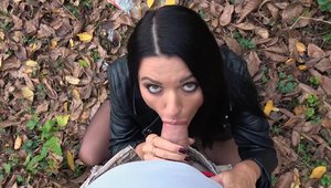 Public Agent - Ania Kinski beside Martin Gun POV sucking dick