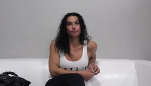 Busty cougar jizzed in the shower