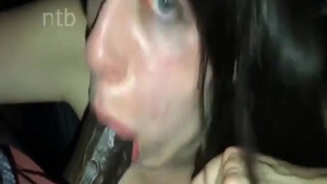 Amateur cumshot in a car