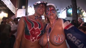 Nebraska Coeds: On the street wild ebony