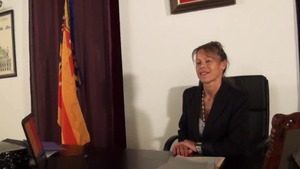 Shaved brunette digs fucking